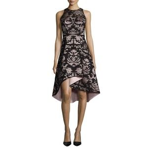 The Limited High Low Dress Lace Sheer Overlay Sleeveless Black Blush Size 10 NWT